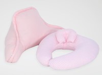 PACK DE LACTANCIA - COJÍN DE LACTANCIA + RESPALDAR ROSADO ACOLCHONADITOS