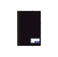 Folder c/liga plástico color entero negro