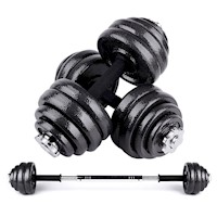 Set Barra  Armable Metal  30 Kilos Atletis