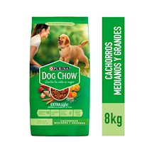 Comida para perros DOGCHOW Cachorros Razas Medianas y Grandes Bolsa 8kg