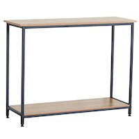 Arrimo Novahus Industrial Café con Tubo de Acero y MDF