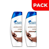 Dúo Pack Shampoo Head & Shoulders Protección Caída - Frasco 375 ML