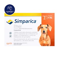 Simparica 5 - 10 Kg 20 mg x 3 Tabletas