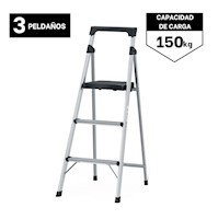 ESCALERA TUBULAR PLEGABLE 3 PELDAÑOS DE ALUMINIO TRUPER