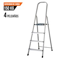 ESCALERA TUBULAR PLEGABLE 4 PELDAÑOS DE ALUMINIO TRUPER