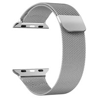 Correa de Acero para Apple Watch Milanese Loop Color Plata 42/44/45/49 mm