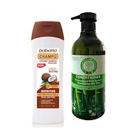 Pack de Shampoo de Coco Babaria + Acondicionador de Bamboo Wokali