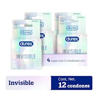 DUREX INVISIBLE - PACK 12 CONDONES