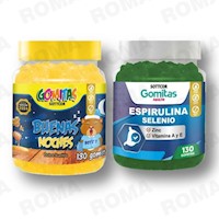 PACK 2 GOMITAS BUENAS NOCHES NIÑOS + ESPIRULINA ADULTOS SOTTCORLABS