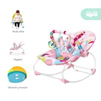 Silla Nido Mecedora Vibradora de Bebé modelo DELUXE pink