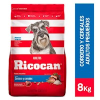 Comida Perro Adulto Pequeño Ricocan Cordero y Cereales 8kg