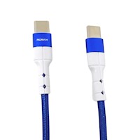 Cable Tipo C a Tipo C Romax 35W Carga Rápida Xiaomi ZTE Azul Marino