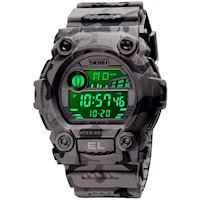 Reloj Skmei 1633 Digital Cronómetro Alarma Deportivo Acuático Anti-Golpes - Gris