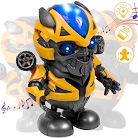 Robot Electrónico Bailarín Transformers Bumblebee Inteligente Musical con Luces