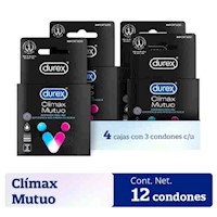 DUREX CLÍMAX MUTUO - PACK 12 CONDONES