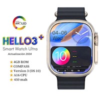 Smart Watch Hello Watch 3 Plus Ultra 4GB Rom Color Negro