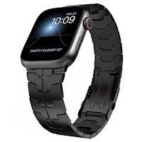 Correa de Acero Inoxidable para Apple Watch Iron Man Negro Semi Brillante