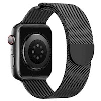 Correa de Acero Inoxidable para Apple Watch Semicircular Magnetico Color Negro