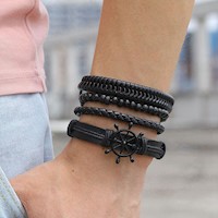 Pulseras de Cuero para Hombres - Timón