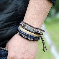 Pulseras de Cuero para Hombres - Apache