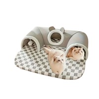 Cama de gato con diseño de tunel de juegos