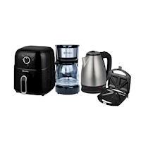 Combo Freidora Imaco + cafetera + hervidor + Sandwichera