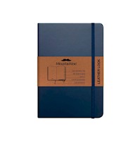 Moustachine Libreta Classic Leather Look Pocket A6 Azul