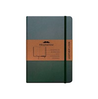 Moustachine Libreta Classic Leather Look Pocket A6 Verde
