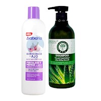 Pack de Shampoo de Aloe Vera Wokali + Acondicionador de Ajo Babaria