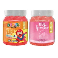 PACK 2 GOMITAS ZINC OROTATE NIÑOS + GOMITAS AGUAJE BBL SOTTCORLABS