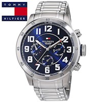 Reloj Tommy Hilfiger Trent 1791053 Multifuncional Acero Inoxidable Dial Azul