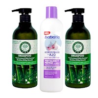 Pack de 2 Shampoo de Bamboo Wokali + Acondicionador de Ajo Babaria