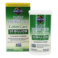 Garden of Life Probiotics Coloncare + 30 cápsulas Vegetales