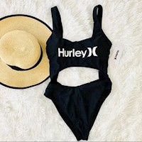 Ropa De Baño MonoKini Hurley Una Pieza Mujer Negro