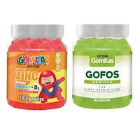 PACK 2 GOMITAS ZINC OROTATE NIÑOS + GOMITAS GOFOS SOTTCORLABS