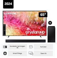 Televisor Samsung LED 65'' Crystal UHD 4K 65DU7000 Tizen OS Smart TV + Soundbar HW - C450