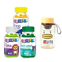 COMBO GOMITA DE NIÑO ELITE- ELITE GOODNIGHT+ELITE ANTIGRIP+ELITE FIBRA+TOMATODO