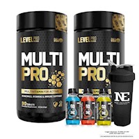 COMBO LEVEL PRO - 2 MULTI PRO 90 CAPS. + SHAKER