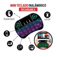 Mini Teclado con Mouse Tactil para Smart TV PC Celular Luces Led