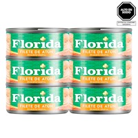Filete de Atún FLORIDA en Aceite Vegetal Lata - Pack 6 lata 140g