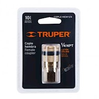 Acople Rápido Latón NPT 1/4" Hembra Truper 19084