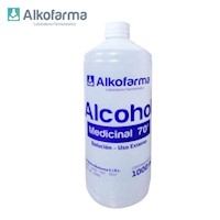 Alcohol Medicinal 70% Alkofarma botella de 1000 ml.