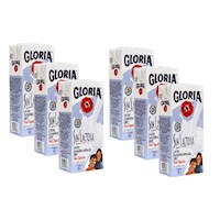 Leche Sin Lactosa Semidescremada UHT Gloria Three Pack x 2  cajas de 1 Lt.