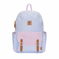 MOCHILA AKIRA CELESTE/ROSADO