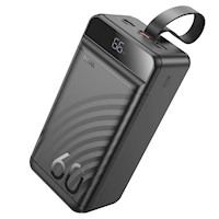 CARGADOR CELULAR 60000MAH CARGA RÁPIDA 22W HOCO J123C - NEGRO