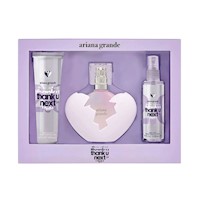 Set Thank U Next 2.0 Perfume 100 ml + Body Mist 118 ml + Crema Corporal 100 ml