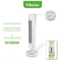 Ventilador de Torre BOSSKO BK 8228VT de 34 pulgadas