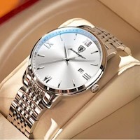 Reloj POEDAGAR para Hombre - Acero - Blanco/Plata