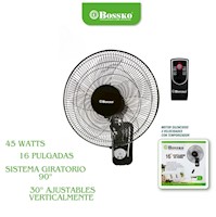 Ventilador de Pared Bossko BK 8452PD de 16" con Control Remoto