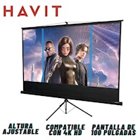 Ecran De Proyección De 100" HAVIT PS 100 Enrollable Incluye Trípode
